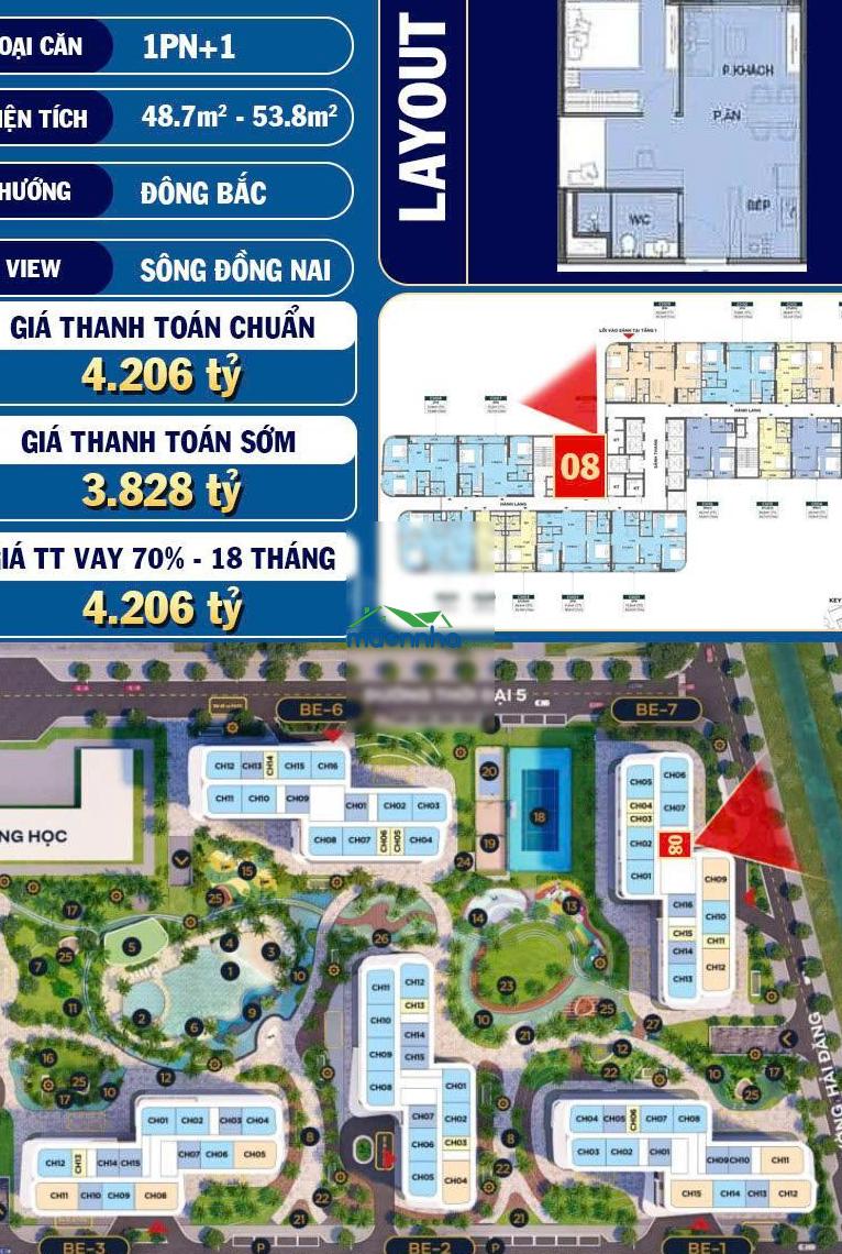 Căn 1 phòng ngủ đẹp khu the beverly ký mới từ cdt giá tốt, diện tích bằng căn 2 phòng