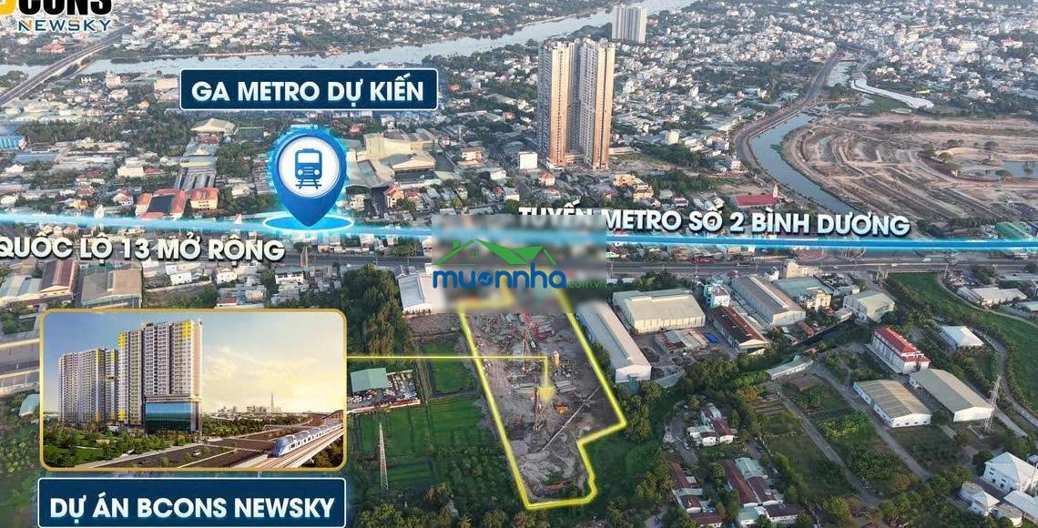 Bán bcons newsky 2pn - 1wc = 2,412 tỷ, thanh toán chỉ 15% = 399tr tới nhận nhà, ân hạn gốc 10 năm - 4