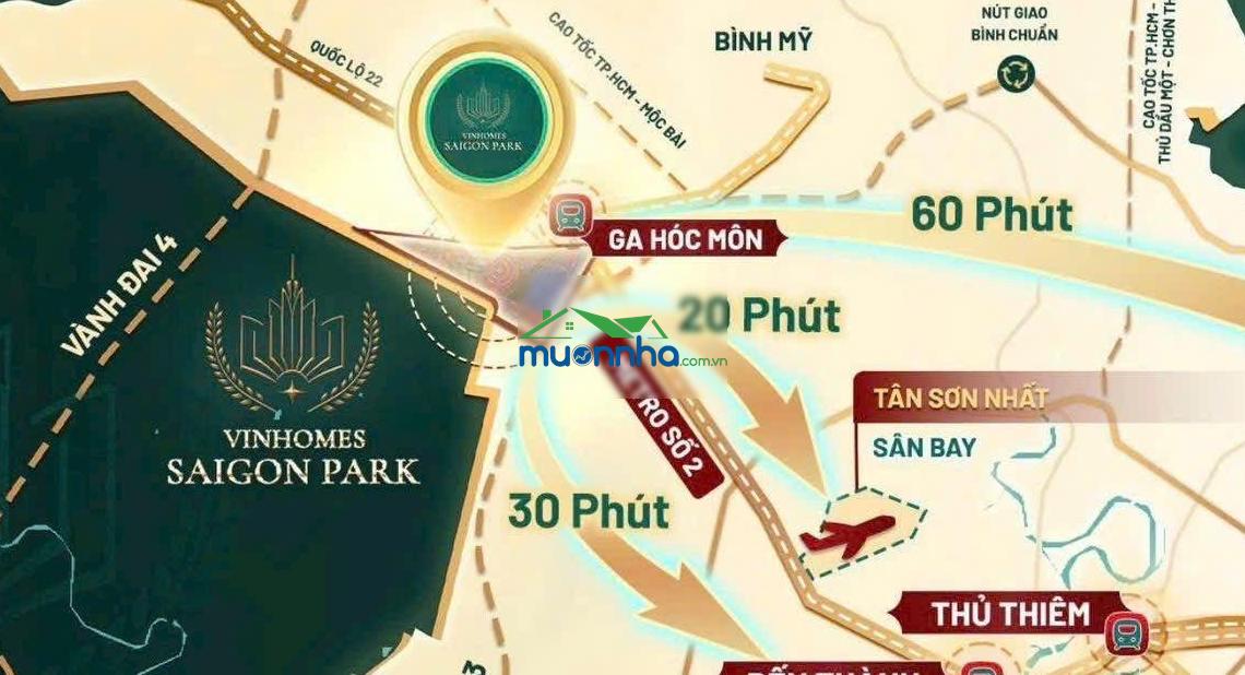 Vinhomes saigon park hóc môn chính thức mở bán đợt 1 giá gốc cđt chỉ 4 tỷ/căn, ck đến 22,5% - 2