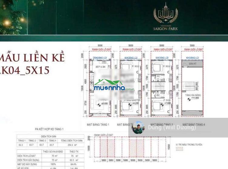Nhà phố liền kề vị trí tốt nhất tại vinhomes saigon park (vin hóc môn) chỉ 4 tỷ - 1 trệt 3 lầu - 2