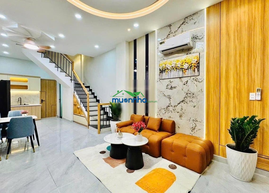 Hẻm xe hơi - 43.4m2 - 4pn - 4vs, có phòng ngủ trệt - full nội thất - gần chợ bà chiểu - 2
