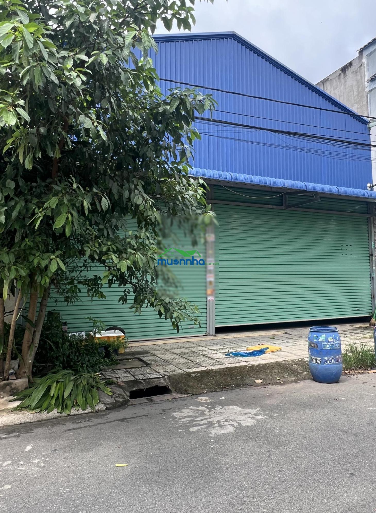 Kho cho thuê ở khu dân cư rạch bắp, an điền, bến cát. dt 10x25m xưởng xây hết đất