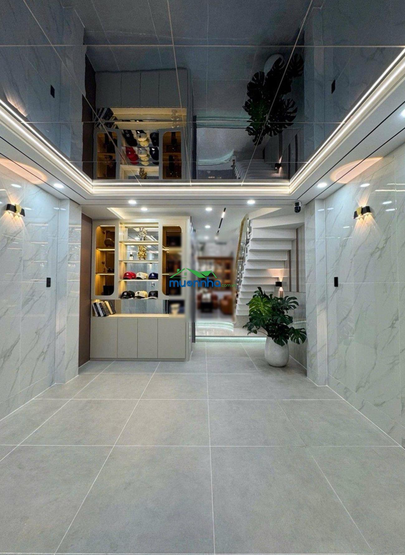 Nhà phố cao cấp, 5 tầng, 5 phòng, xe hơi ngủ trong nhà, giáp kênh tham lương