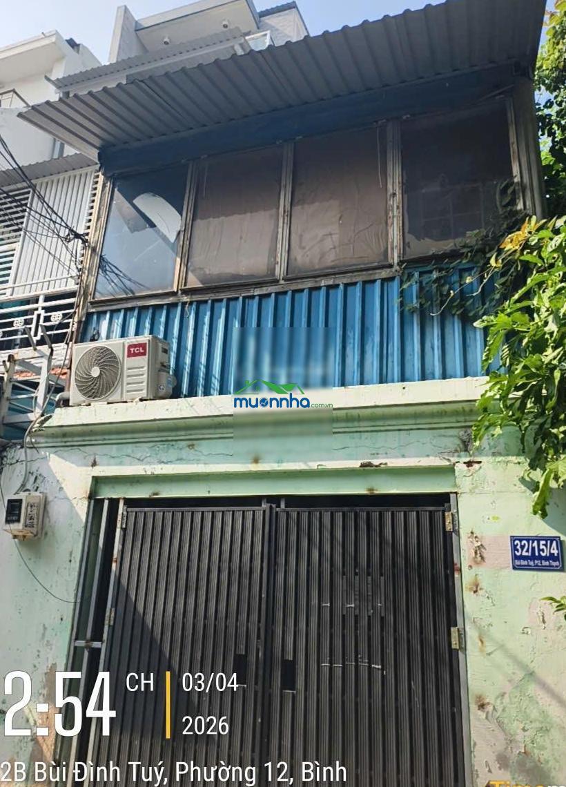 Bán nhà hxh p12 bùi đình túy dt: 4x21m kc 2 tầng giá 10.9 tỷ tl hđt: 25tr/th, cách rạch xuyên tâm