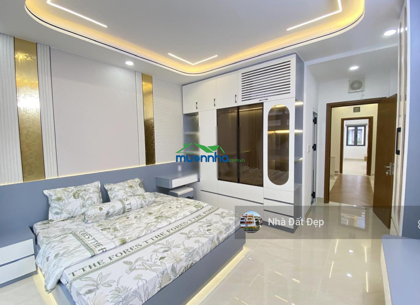 Nhà mới có thang máy 5 tấm đường nhựa đẹp 8m có vỉa hè full nội thất 4x18m đường tây lân - 2