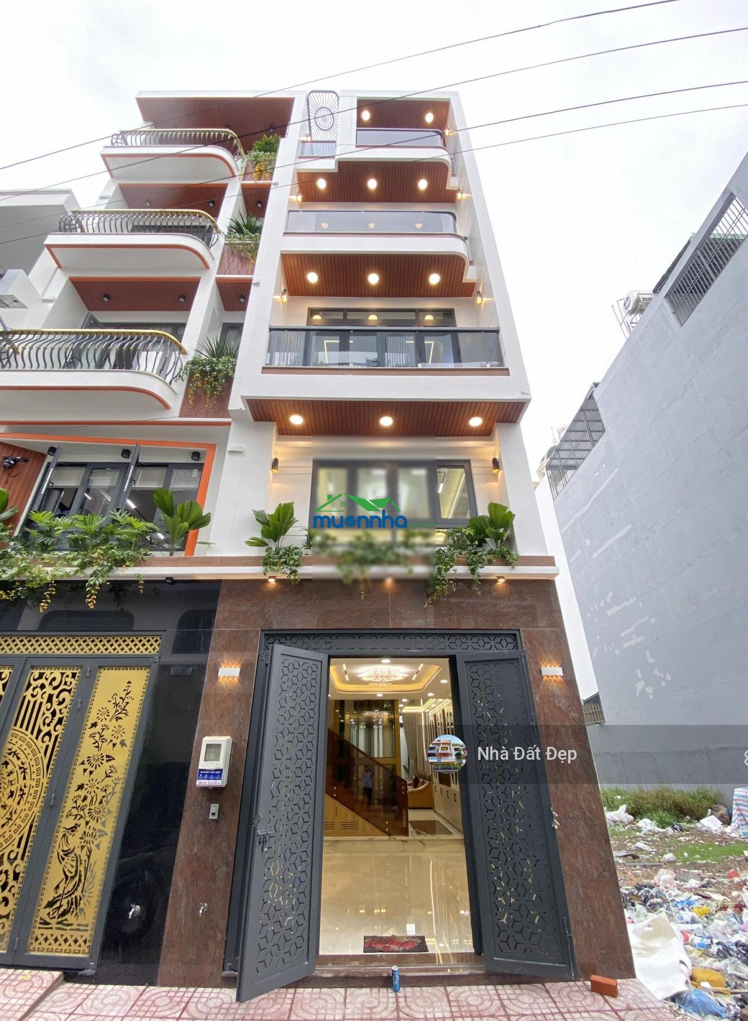 Nhà mới có thang máy 5 tấm đường nhựa đẹp 8m có vỉa hè full nội thất 4x18m đường tây lân - 3