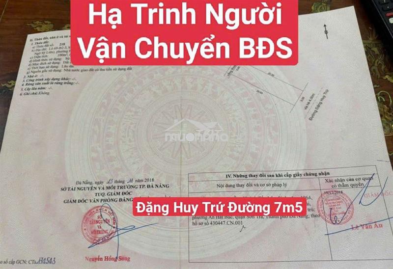 Nhà đặng huy trứ gần biển đường 7m5