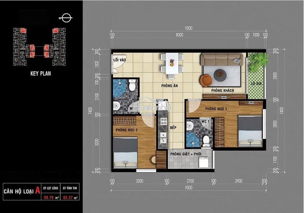 Bán căn hộ 62m2 chung cư saigon avenue - 2
