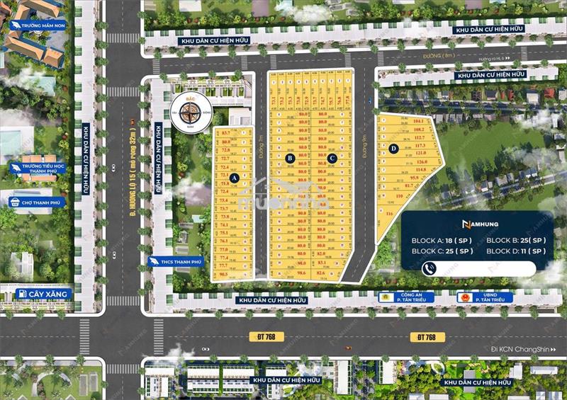 Bán đất sổ riêng giá chỉ 379tr lô ngay chợ thạnh phú