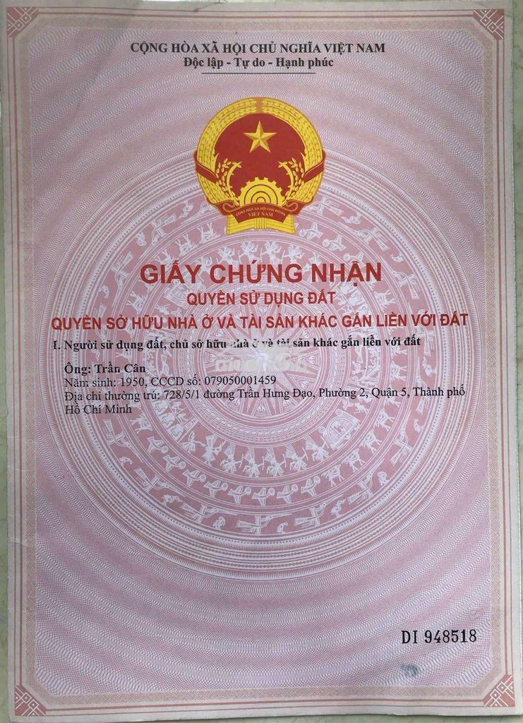 Bán nhà quận 5 chính chủ - trung tâm hcm
