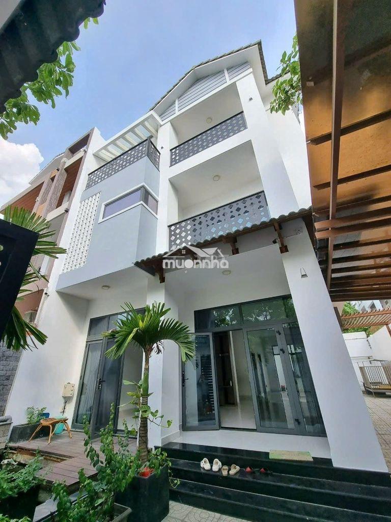 Cho thuê nhà trương công định, p.14, q.tb, 6x30m, trệt 2 lầu sân vườn
