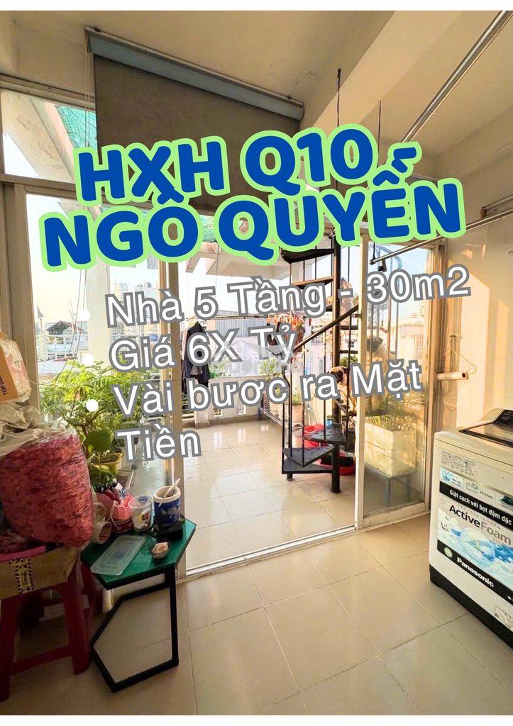 Trung tâm q10 - hẻm oto thông - 5 tầng , ra mt ngô quyền,  6,9 tỷ
