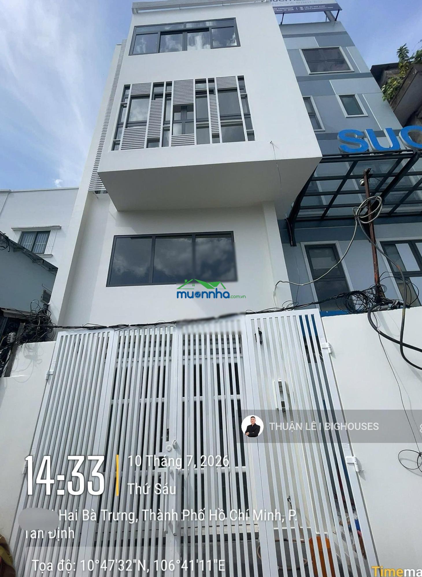 Bán nhà mặt tiền 4,2m, đường nối hai bà trưng thông hoàng sa, quận 1, gần chợ tân đinh. giá: 12,9tỷ - 3