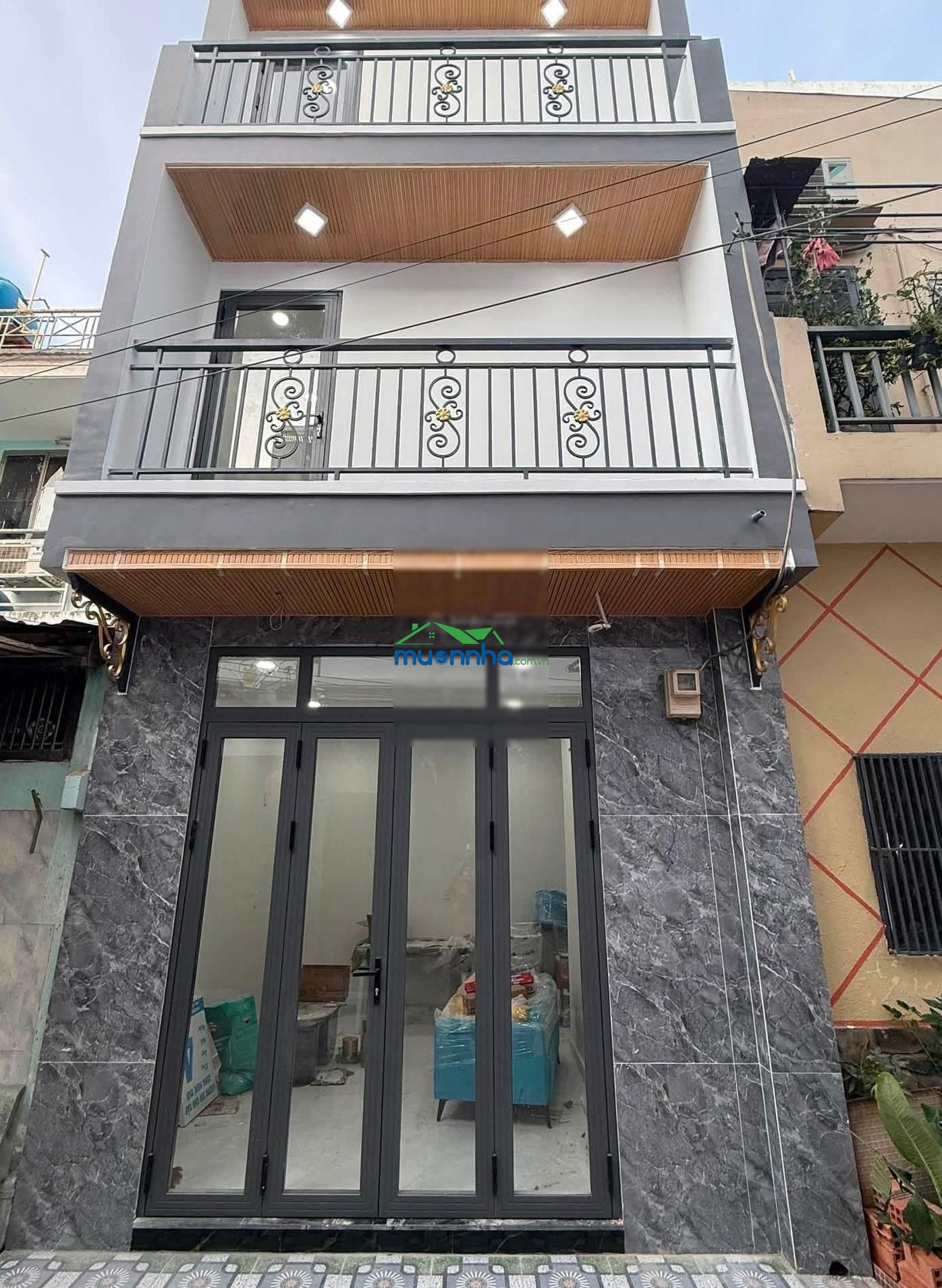 Siêu phẩm xây mới diện tích: 4m x 4m - 1 trệt 1 bếp 2 phòng ngủ 3 toilet 2 ban công-đúc
