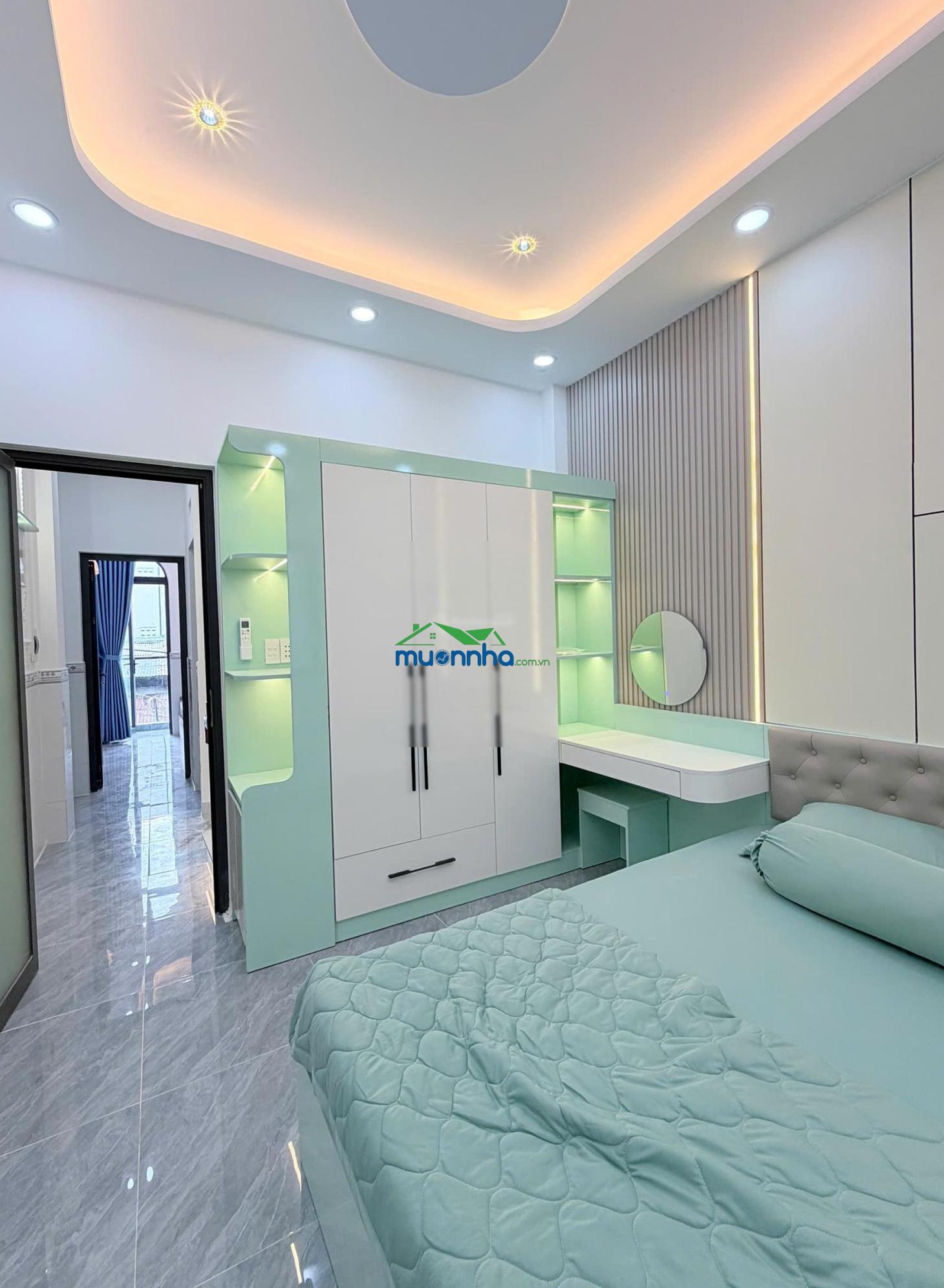 Nhà xây mới 4 tầng, hẻm 4m hưng phú p10, q8 - 4