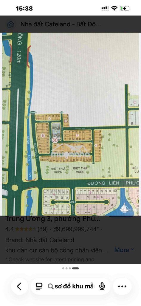 Chính chủ bán đất lô  e13 khu mẫu giáo trung ương – phường phú hữu, qu - 3