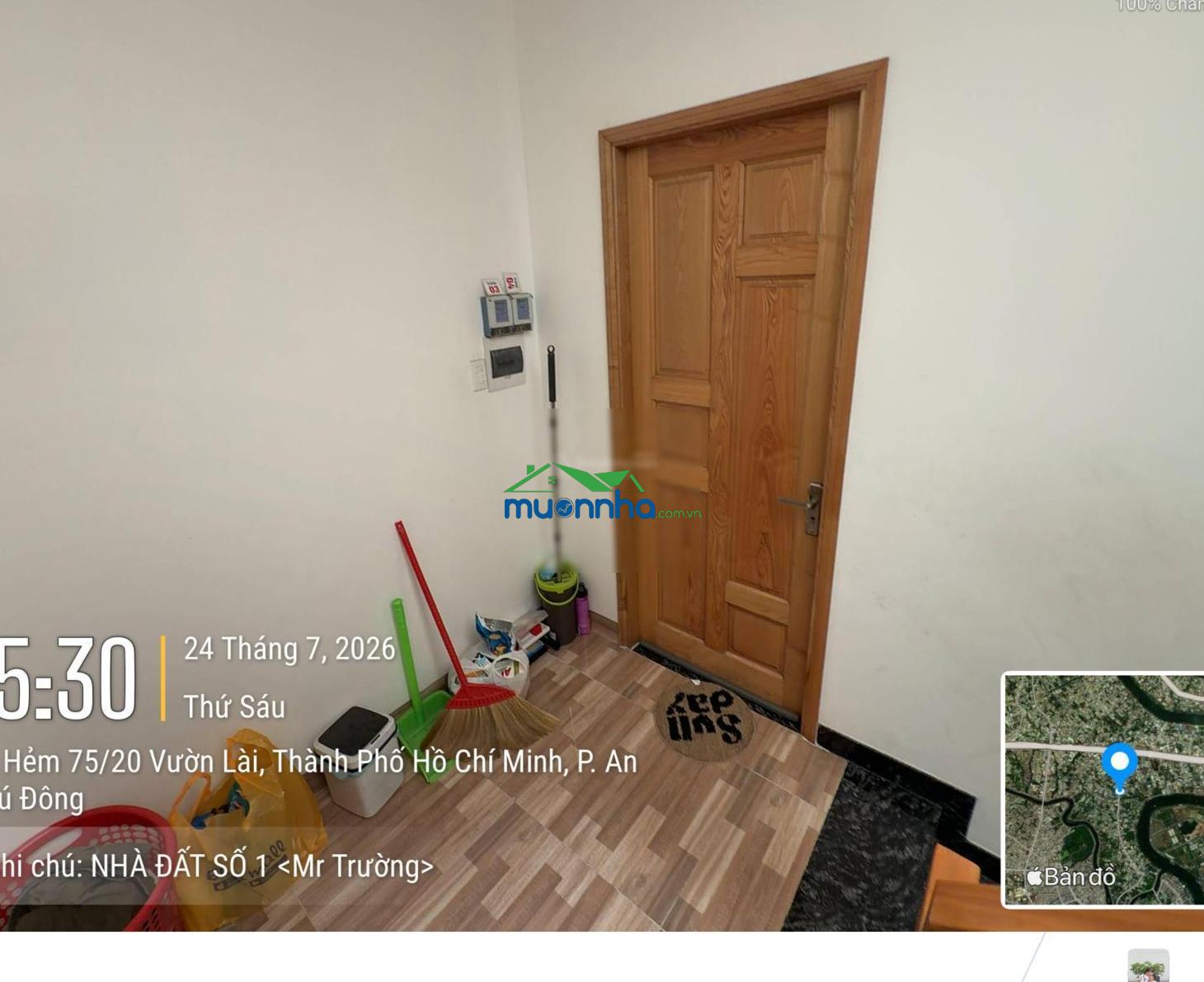 Gia đình có việc gửi bán nhà 3 lầu hẻm 105 vườn lài gần cầu rạch giá, giá tốt 4.6mx12m - 4