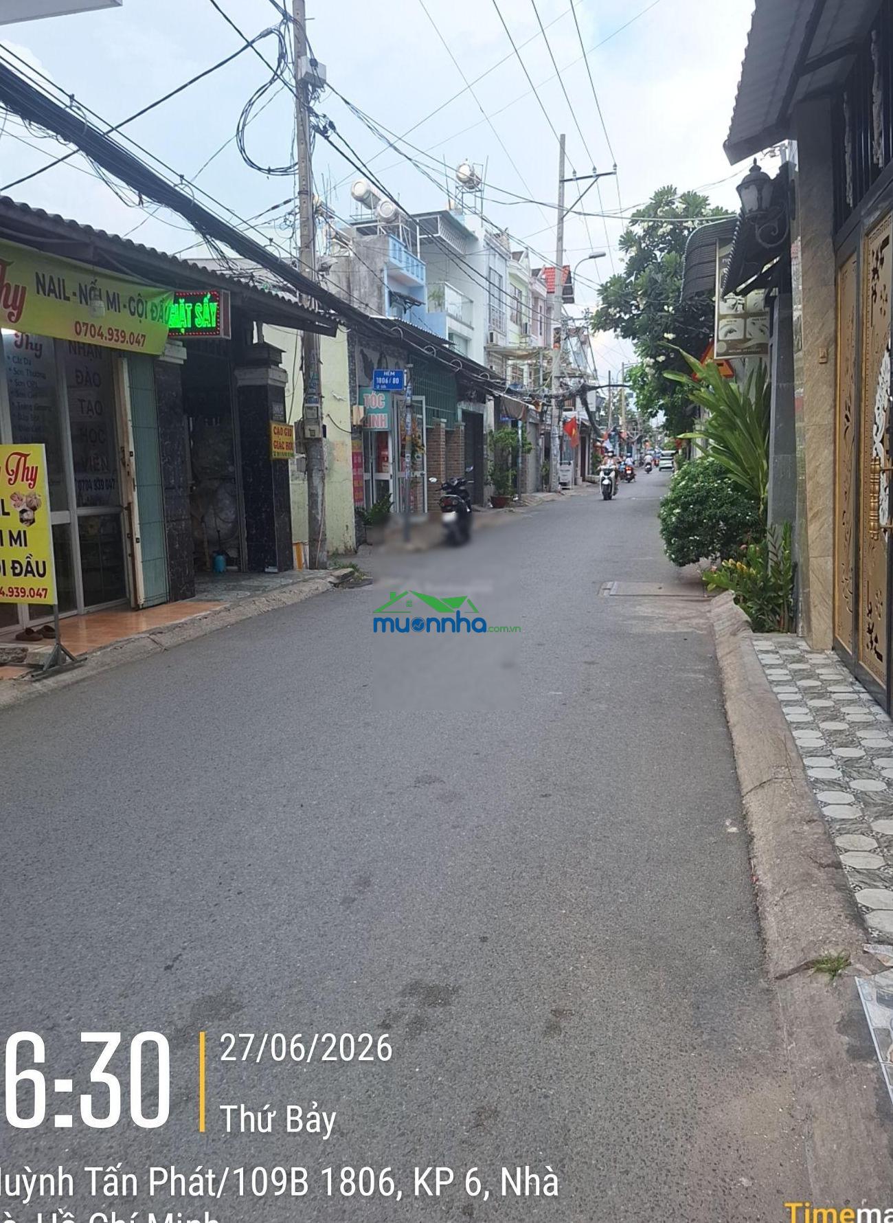 Bán nhà hẻm 2 xe hơi tránh nhau đường dương cát lợi, thị trấn nhà bè, dt: 6,06 x 10,4m, giá hơn 5ty - 2