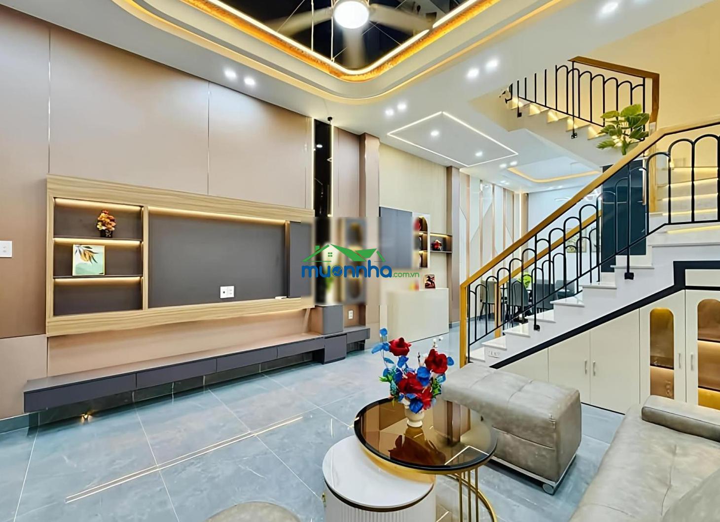 Phan huy ích,huỳnh văn nghệ,hẻm xe hơi,4 tầng mới nở hậu,tặng full nội thất, 4,3m x 12m, 6.68 tỷ - 3
