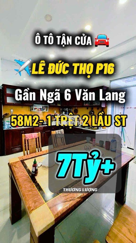 Gần cityland-58m2-4 tầng/4pn - lê đức thọ- hẻm xe hơi 8m - chỉ 7t+