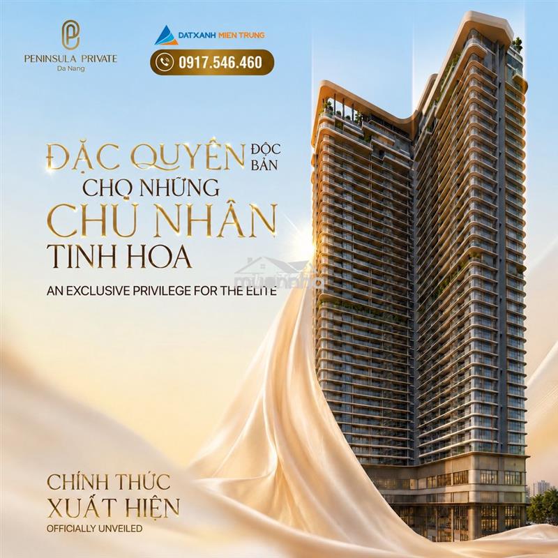 Peninsula private - chỉ 65tr/m2 sở hữu căn hộ biểu tượng thượng lưu