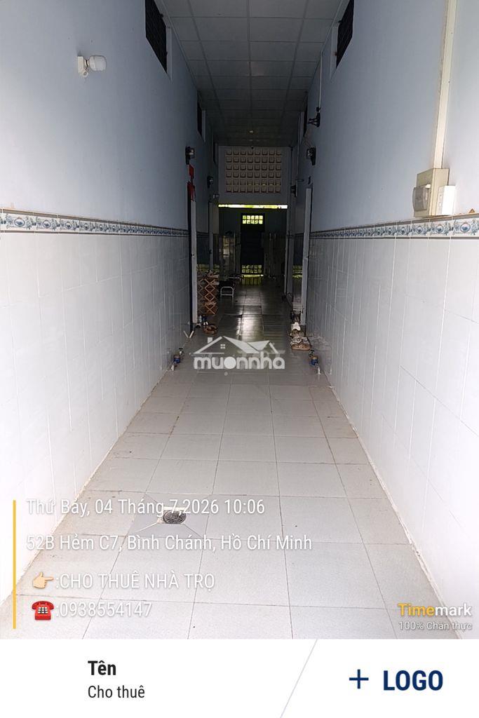 Cho thuê phòng trọ gần chợ bình chánh, an ninh, sạch đẹp