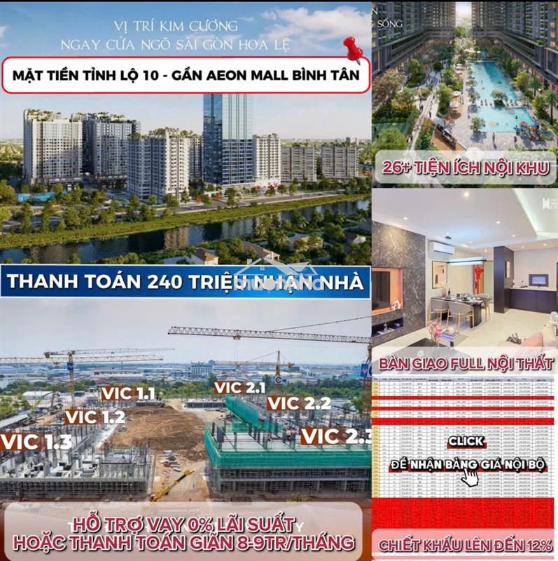 Chỉ 1tỷ2/căn full nội thất&tặng phí ql 2 năm-hỗ trợ trả châm 9tr/thang