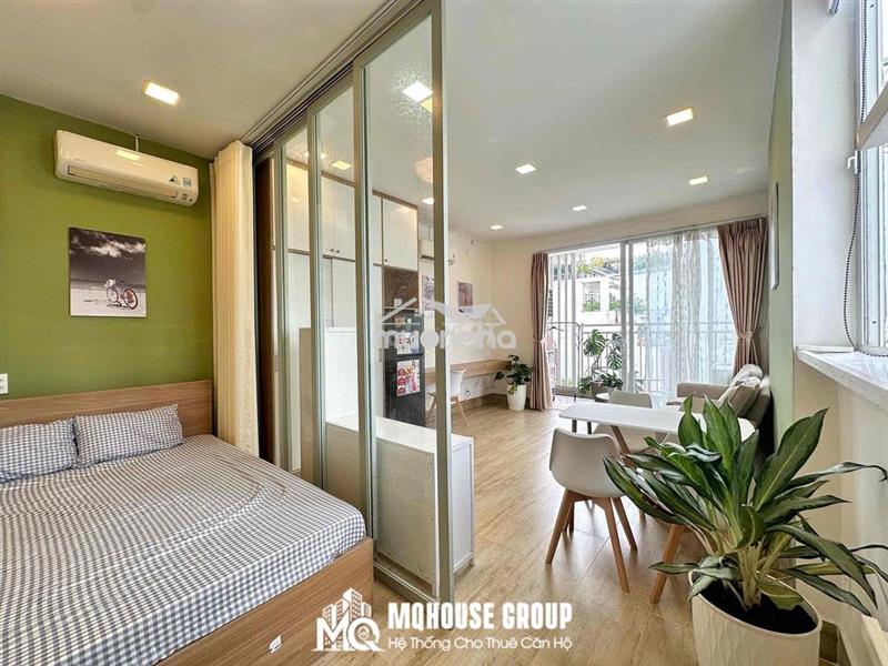 Chdv studio/1pn tách bếp balcony full nội thất, tone pastel hiện đại