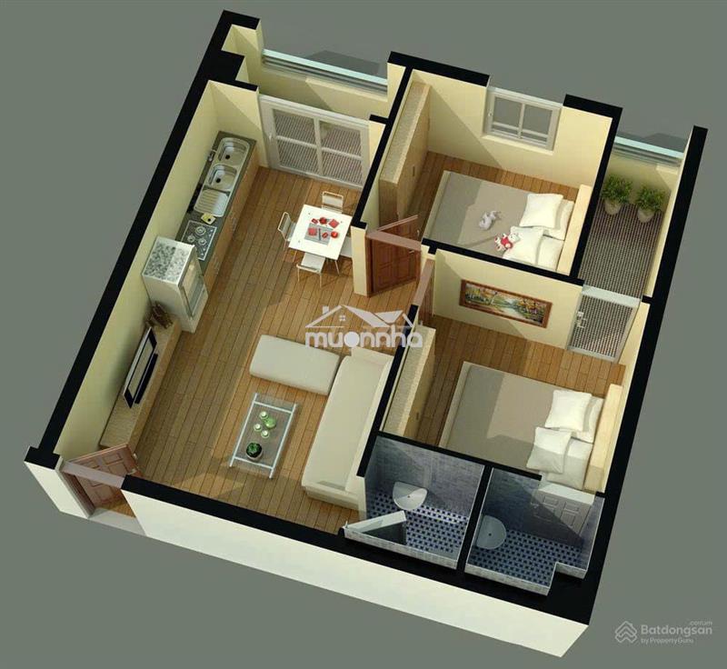 Bán cc 2pn 2wc lô c, tecco green nest, q12, hcm (đã có sổ)