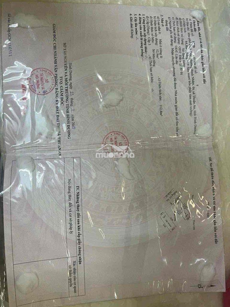 Nhà bình nhâm đường nhựa 5m, hoàn công, thổ cư 100% giá 3,6 tỷ - 2