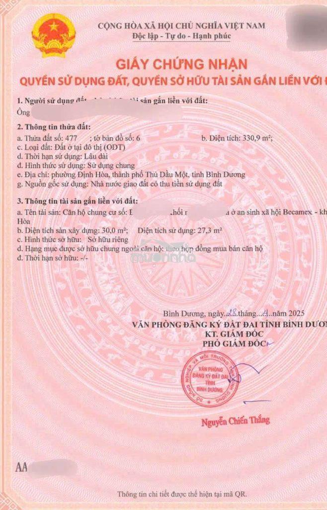 Nhà định hòa, lầu 3 sổ hồng : 120 triệu,  còn góp 20 năm:  400 triệu - 4