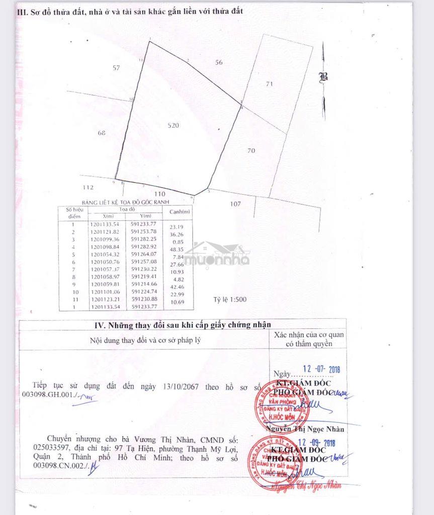 Bán đất đường nguyễn thị chuối,hóc môn dt:3466m2 giá:21,5 tỷ - 2