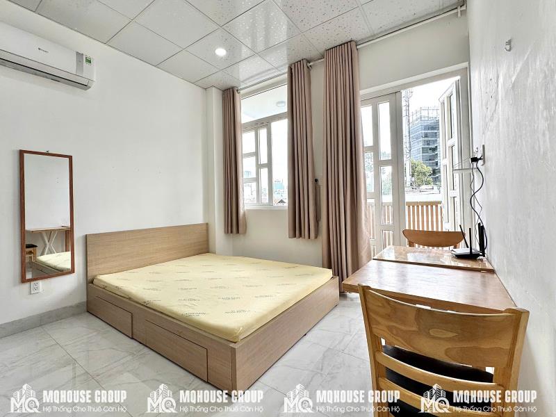 Cho thuê studio ban công mặt tiền trần quang khải quận 1 kế bên cầu bông - hầm xe - thang máy - bảo vệ 24/7 - 2