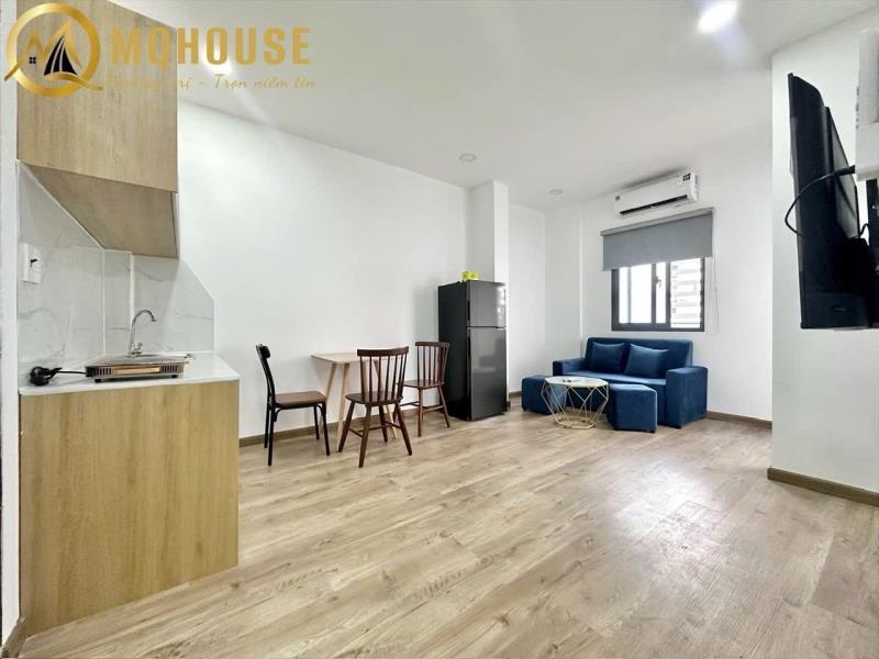 Cho thuê căn hộ dịch vụ 1pn tách bếp ban công full nội thất đường bạch đằng gần uef, hồng bàng , hutech , gtvt - 2