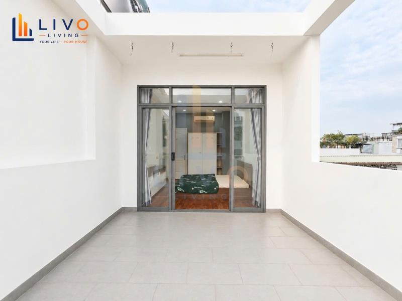Cho thuê căn hộ 1pn tách bếp ban công sân trước full nội thất đường nơ trang long gần vlu3, uef , hutech, hồng bàng - 2