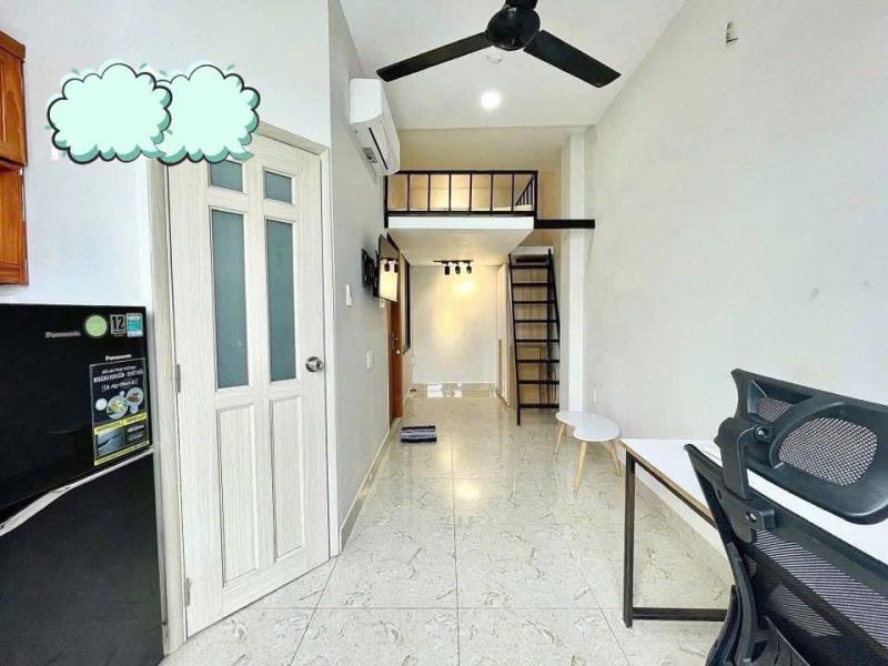 Cho thuê phòng gác lửng ban công, tv, ghế công thái học – lê văn duyệt, bình thạnh | gần đh mỹ thuật, hutech, uef