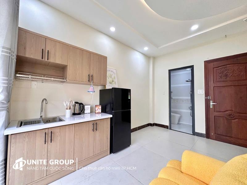 Cho thuê căn hộ 1pn tách bếp có ban công thoáng full nội thất đường nguyễn xí gần vlu3, uef,gtvt - 4