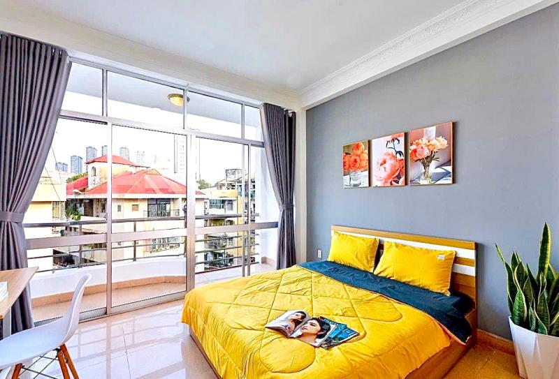 🧸 Cho thuê căn hộ dạng studio - ban công, full nội thất - hoàng sa, quận 1 - ngay cầu thị nghè 🧸  