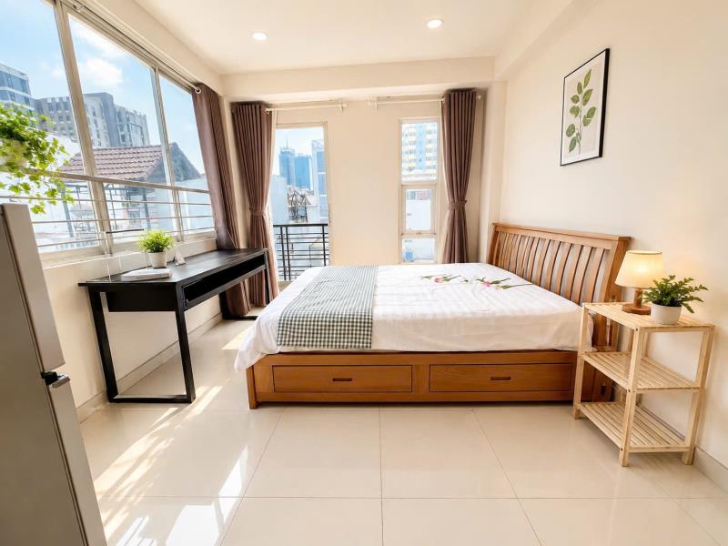Cho thuê studio nguyễn cửu vân – ban công – cách đh hồng bàng 1km – nội thất đầy đủ  - 4