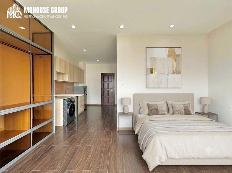Cho thuê studio ban công 40m2 có máy giặt riêng ngay cầu bông - chợ bà chiểu - công viên lê văn tám - 4