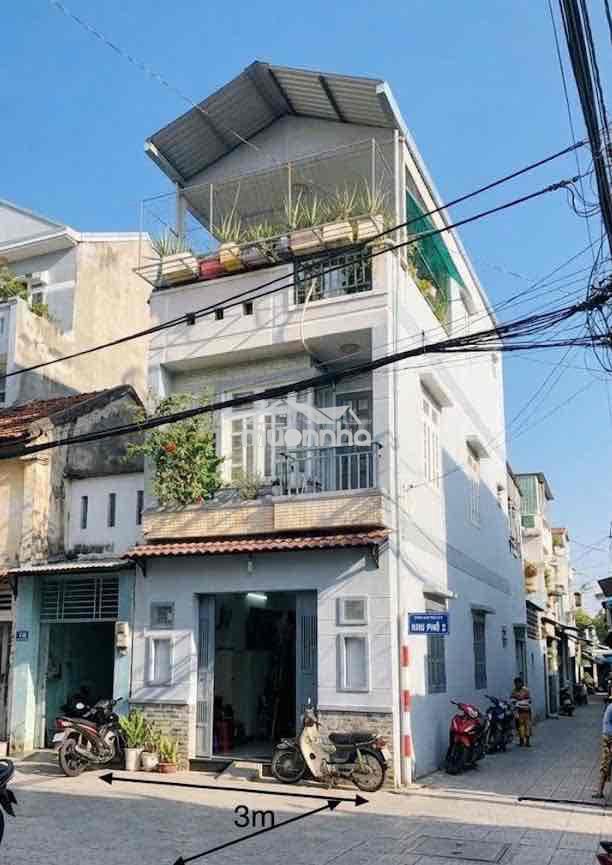 Nhà 3 tầng đúc - 4x12 - tô hiệu - góc 2 mặt hẻm thoáng