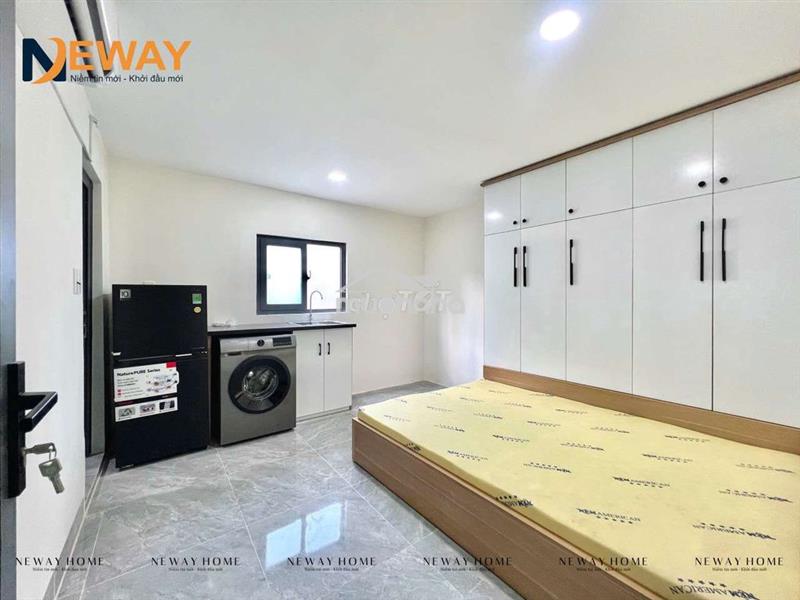 Studio cửa sổ trời full nội thất đi bộ qua emart phan huy ích