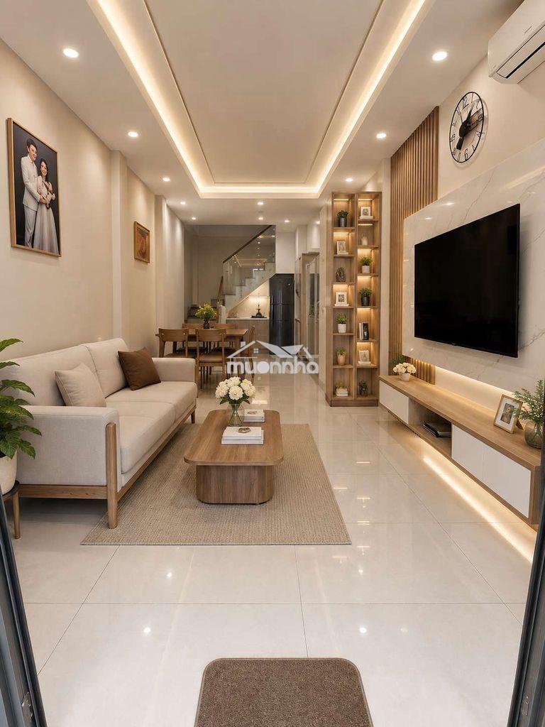 Hơn 5 tỷ, nhà 3 tầng btct nở hậu, hẻm thông lâm văn bền nhà mới ở ngay - 2