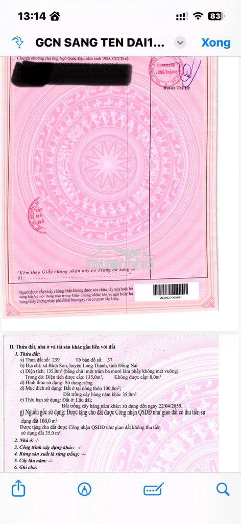 Chính chủ bán siêu phẩm đất thổ cư gần sân bay long thành - đường ô tô - 3