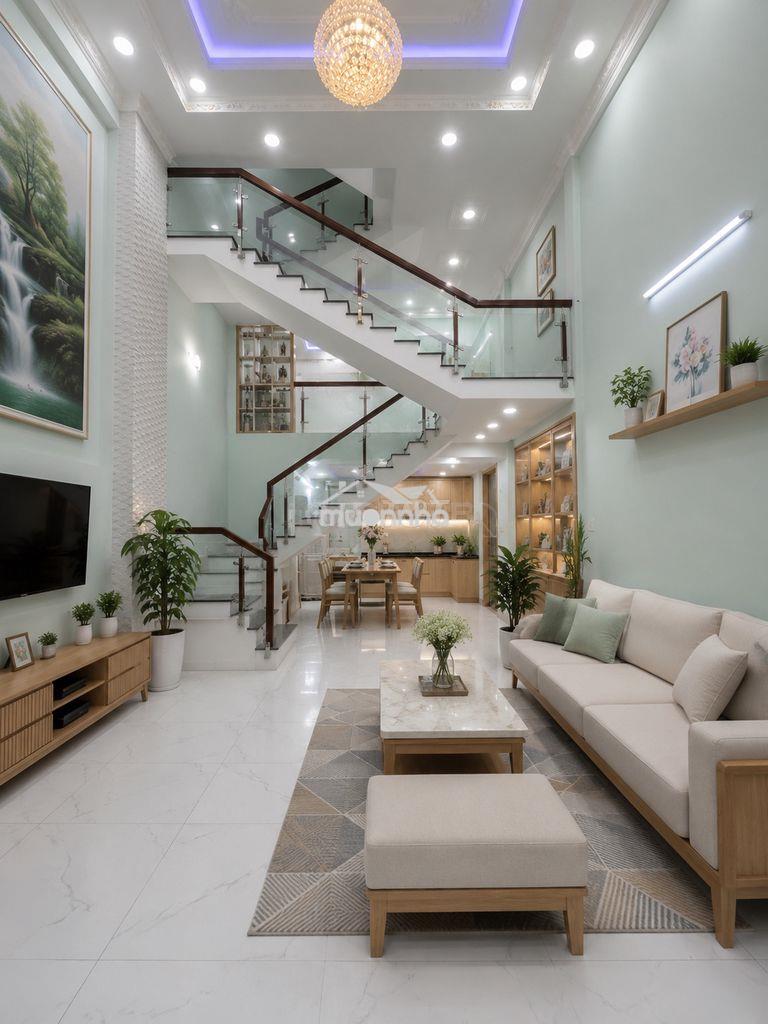 Nhà bán 46m2, cách dương thị mười 100m, hẻm nhựa 6m, 4 lầu, shr. - Ảnh 3