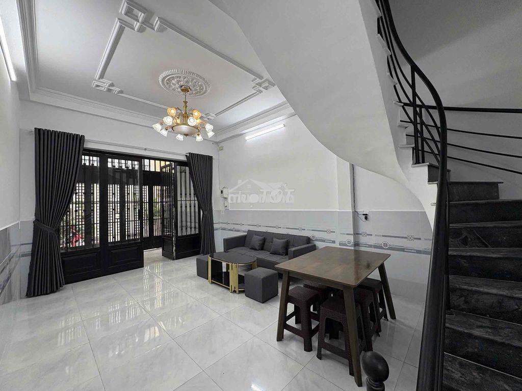 Cho thuê nhà hẻm thông xe hơi 1 trục lê văn thọ dt 64 m trệt lầu giá 1 - 2