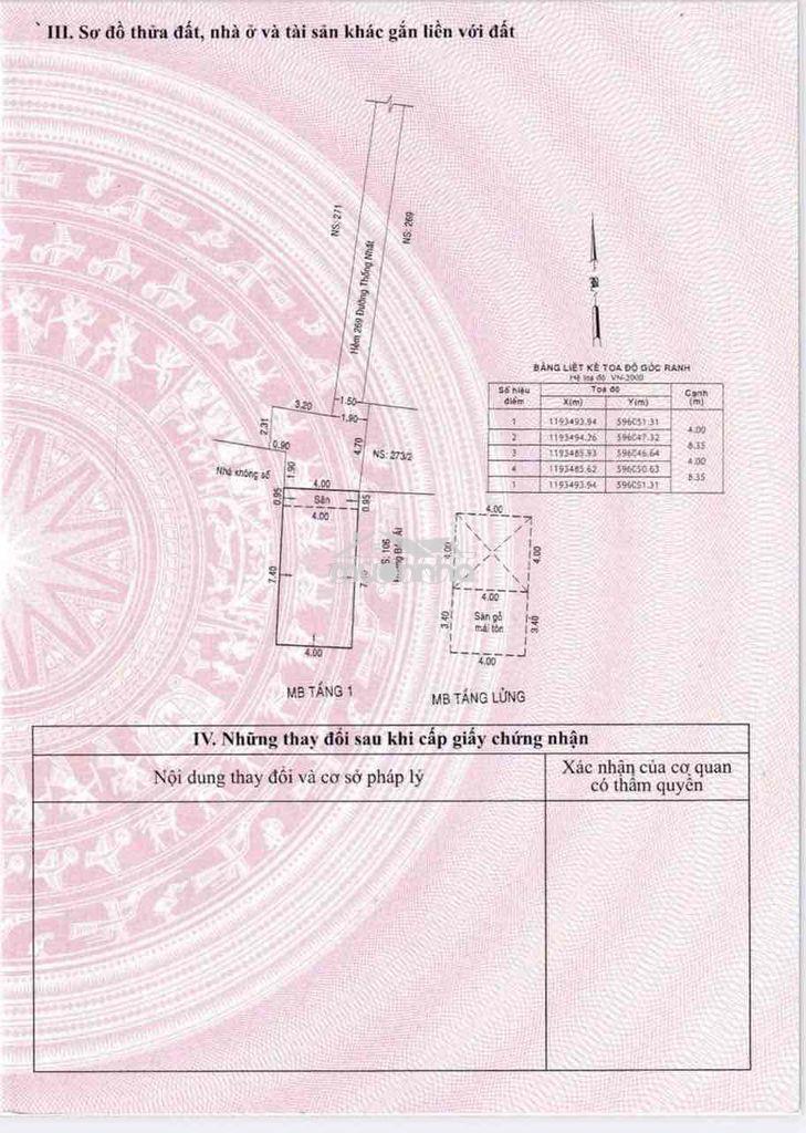Chính chủ 269/2 thống nhất, 4x8m, 2 tầng, 2,8 tỷ tl miễn trung gian - 4