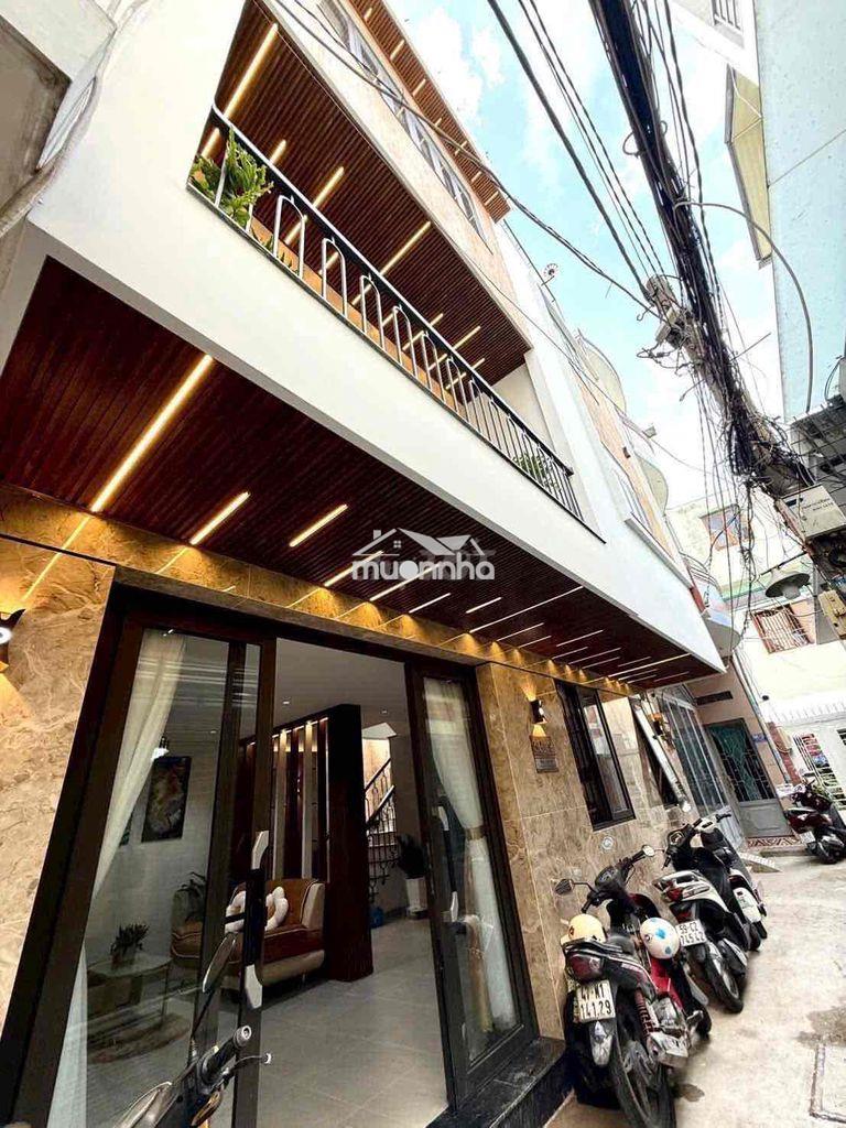 Nhà full nội thất 1 trệt 3 lầu 4pn 5wc hẻm trần xuân soạn quận 7