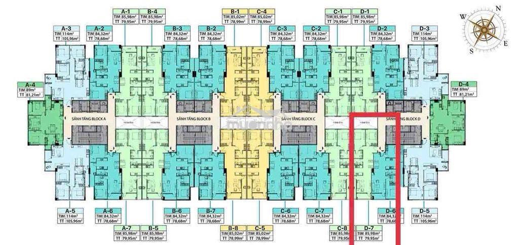 Chính chủ cần bán gấp căn 2pn2wc diện 85m2 hướng đông nam - 2