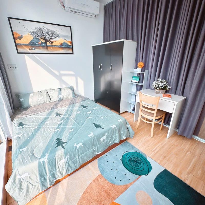 Cho thuê 1pn ban công 35m2 có máy giặt riêng ngay ngã tư hàng xanh - cầu thị nghè - thảo cầm viên  - 3